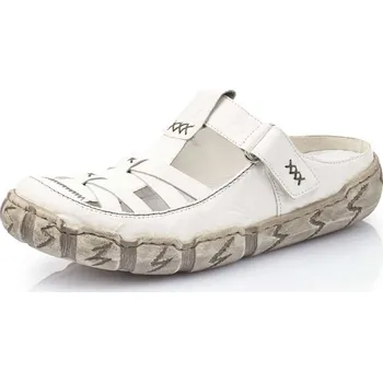 Dámské pantofle Dámské nazouváky RIEKER L0396-80 bílá S6 36