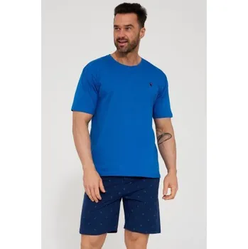 Pánské pyžamo Cornette Toucan - bavlna Modrá S