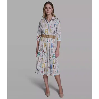 Dámské šaty KARL LAGERFELD dámské dlouhé šaty SHORT SLEEVE černé XL