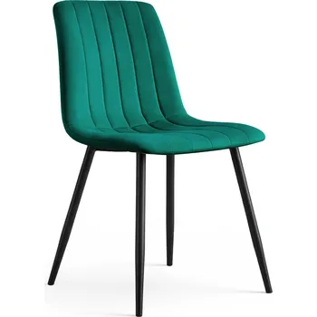 Jídelní židle Čalouněná jídelní židle Livo lahvově zelená