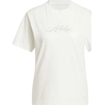 Dámské tričko Dámské triko adidas W SC CURSIVE TEE XS Bílá, Šedá