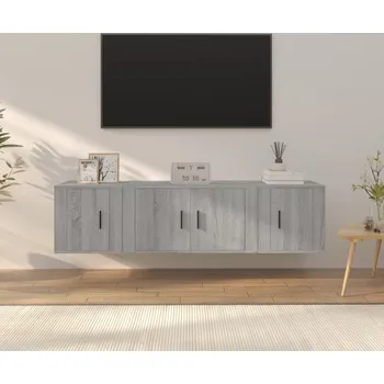 Obývací stěna vidaXL 3dílný set TV skříněk kompozitní dřevo [3188399] Barva: šedá sonoma