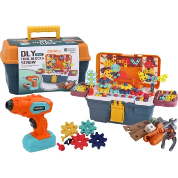 ostatní stavebnice Mamido 3D konstrukční puzzle v krabičce DIY s vrtačkou