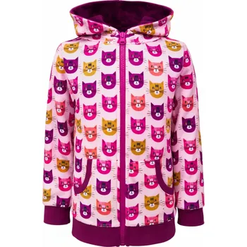 Chlapecká mikina Dívčí mikina na zip - kočičí hlavy DOPRODEJ 110