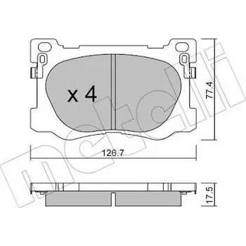 Brzdový systém Sada brzdových destiček, kotoučová brzda, , 581012MA90, 581013NA50, 581013TA50, 58101B1A10, 58101B1A11, 58101B1A20, 58101B1A25, 58101B1A30, METELLI, 22-1093-0