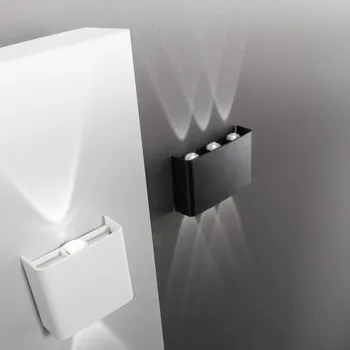 Venkovní osvětlení INTEC LED venkovní nástěnné svítidlo KLEIN, černá, šířka 16 cm, plast 6 x 1 W LED