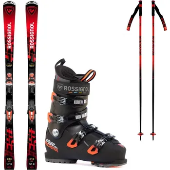Sjezdové lyže Lyžařský set ROSSIGNOL Hero Carve Konect + lyžáky Rossignol Speed 120