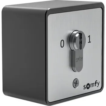 vypínač Somfy Keyswitch 2 – klíčový spínač pro povrchovou montáž, 2pólový, pancéřovaný, pro ovládání pohonu brány a vrat