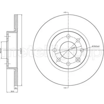 Brzdový kotouč Brzdový kotouč, , 34102947, 3459661, 34596619, METELLI, 23-0260