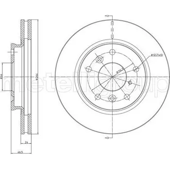 Brzdový kotouč Brzdový kotouč, , GJ253325XC, GJ253325XD, GJ253525XD, METELLI, 23-0274