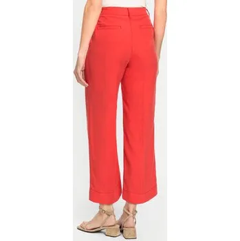 Pánské kalhoty Olsen Kalhoty z materiálu 14002165 Červená Straight Fit 36