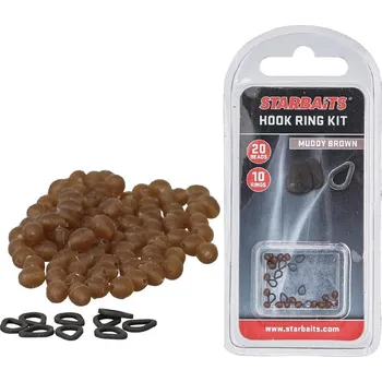 Starbaits Kroužky + Zarážky Hook Ring Kit Barva: Hnědá