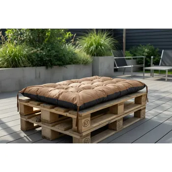 Podsedák Prošívané sezení na paletu RICCO color 44 cappuccino 120x80 cm polstr na paletu - sedák Mybesthome