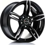 Alu kola AVUS RACING ac-mb3 černé-leštěné čelo 7,5x17" 5x120 ET32 72,6
