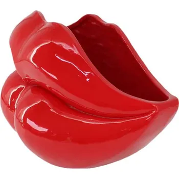 Váza Dekorační váza LIP 60 CM červená