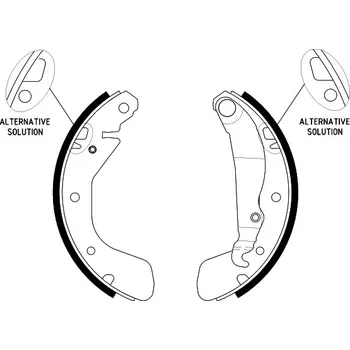 Brzdová čelist Sada brzdových čelistí, , 1605042, 9196292, HELLA, 8DB 355 002-471