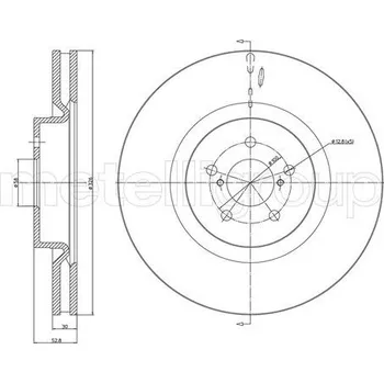 Auto-moto Brzdový kotouč, , 26300FE000, METELLI, 23-1681C