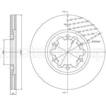 Brzdový kotouč Brzdový kotouč, , S08333251A, S08333251B, SE2833251, UB3933251A, METELLI, 23-1618