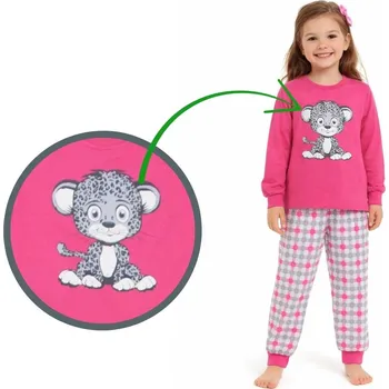 Dívčí pyžamo Dívčí pyžamo Betty Mode růžové tygřík