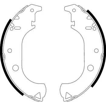 Brzdová čelist Sada brzdových čelistí, , HELLA, 8DB 355 038-261