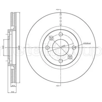 Brzdový kotouč Brzdový kotouč, , 7700764193, 7701467955, METELLI, 23-0152