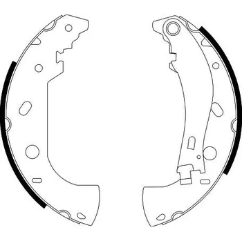 Brzdová čelist Sada brzdových čelistí, , 6001070502, 77362284, 9947939, HELLA, 8DB 355 001-841