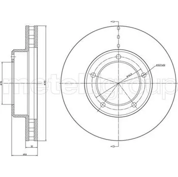 Brzdový kotouč Brzdový kotouč, , 4351260130, 4351260170, 4351260171, METELLI, 23-1100C
