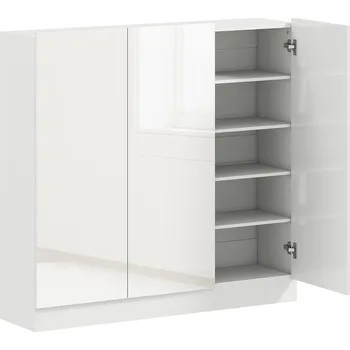 Botník Botník HOMCOM s 10 policemi pro 25-30 párů bot, větrací otvory, dvířka s tichým dovíráním, dřevo, bílá