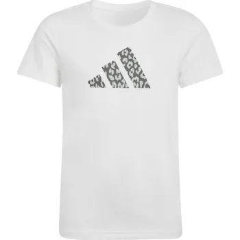 Dívčí tričko Dívčí tričko adidas ANIMAL LOGO 164 Bílá, Tmavě šedá