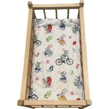 Dětské zboží SDS Matrace do postýlky pro panenky Veselé myšky Bavlna 50/28 cm