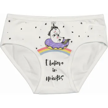 Dívčí spodní prádlo DÍVČÍ SPODNÍ KALHOTKY S JEDNOROŽCEM NOVINKA Barva: Bílá, Velikost: 128/134