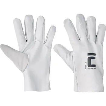 Pracovní rukavice Rukavice pracovní HAWK (vel. 11) celokožené, dlaň i hřbet ze světlé lícové kozinky, bez manžety