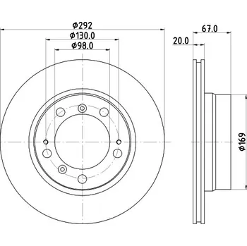 Brzdový kotouč Brzdový kotouč, , 98635240103, 98635240104, HELLA, 8DD 355 105-721