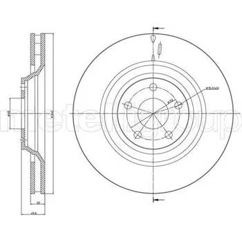 Brzdový kotouč Brzdový kotouč, , 8J0615301, METELLI, 23-1134C
