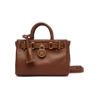 Kabelka Kabelka Tommy Hilfiger American Icon Micro Tote Leather AW0AW18167 Hnědá 00