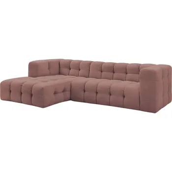 Pohovka Bobochic Paris Růžová rohová pohovka Cloud 288 cm, levá