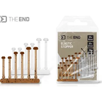 Delphin Elastická zarážka THE END / 36ks 18,21,25 mm / Ground+Clear