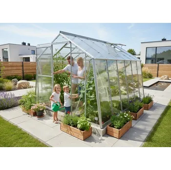 Skleník skleník LIMES Hobby H7/4,5 2,47x4,48 m rozptylové sklo 4 mm