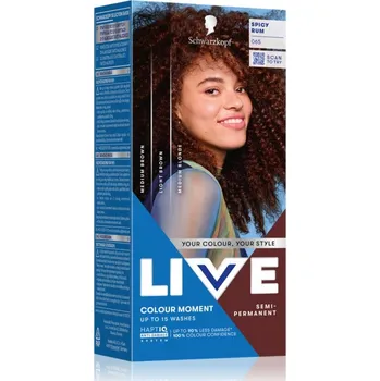 Barva na vlasy Schwarzkopf LIVE Colour Moment semipermanentní barva na vlasy odstín 065 Spicy Rum 50 ml