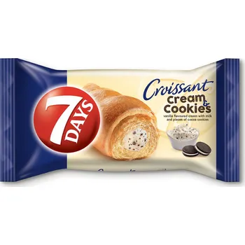 Trvanlivě pečivo 7days Croissant Vanilkový krém & Cookies 60g (Kartonové balení : 20 ks)