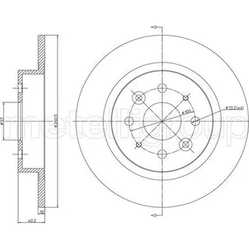 Brzdový kotouč Brzdový kotouč, , 0K2AA26251, 0K2AA26251A, 0K2AA26251B, METELLI, 23-1119C