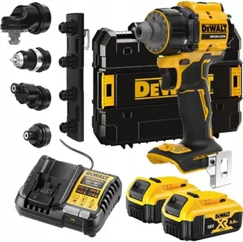 DCD803P2T DeWALT Aku bezuhlíková vícehlavá vrtačka 18V XR 2x 5,0Ah Li-Ion, TSTAK