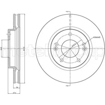 Brzdový kotouč Brzdový kotouč, , 517122H000, METELLI, 23-1688C