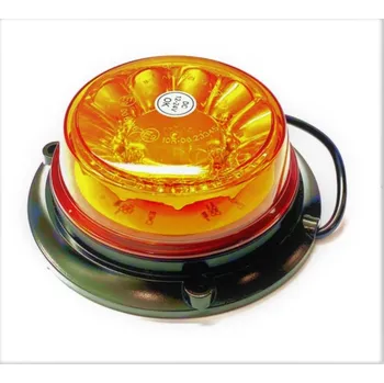 Maják maják LED pevný 12V-24V oranžový 8 LED*3W