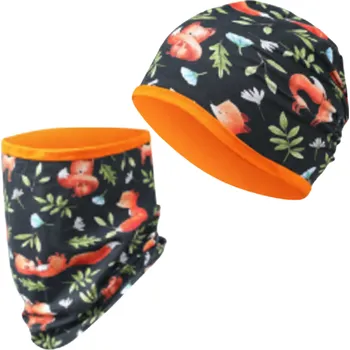 Čepice Dívčí čepice a nákrčník Liška CF5620 Kugo