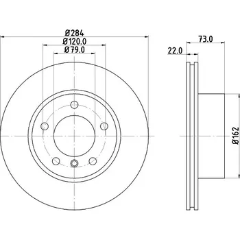 Brzdový kotouč Brzdový kotouč, , 34116764629, 34116792215, 34116854996, 6764629, 6792215, 6854996, HELLA, 8DD 355 118-031
