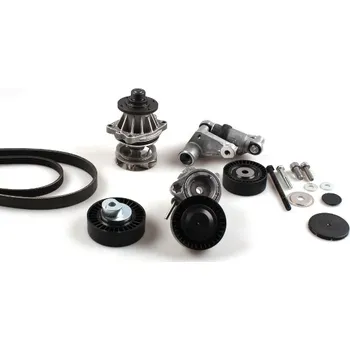 Vodní pumpa motoru Vodní pumpa + klinový żebrový řemen, , 11282250244, 11282250245, 11511433712, 11511433828, 11511437648, 11511722536, 11511730414, 11511740241, 11511744243, 11517503884, 11517504040, HEPU, PK04721