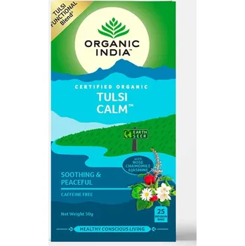 Nápoj TULSI CALM - zklidnění - porcovaný čaj BIO 25 x 2 g ORGANIC INDIA