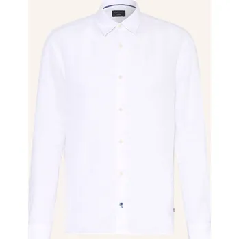 Pánská košile Olymp Pánská Lněná Košile Regular Fit, bílá, 40