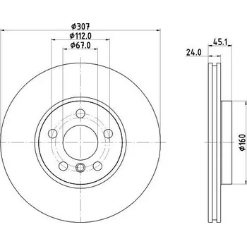 Brzdový kotouč Brzdový kotouč, , HELLA, 8DD 355 135-121